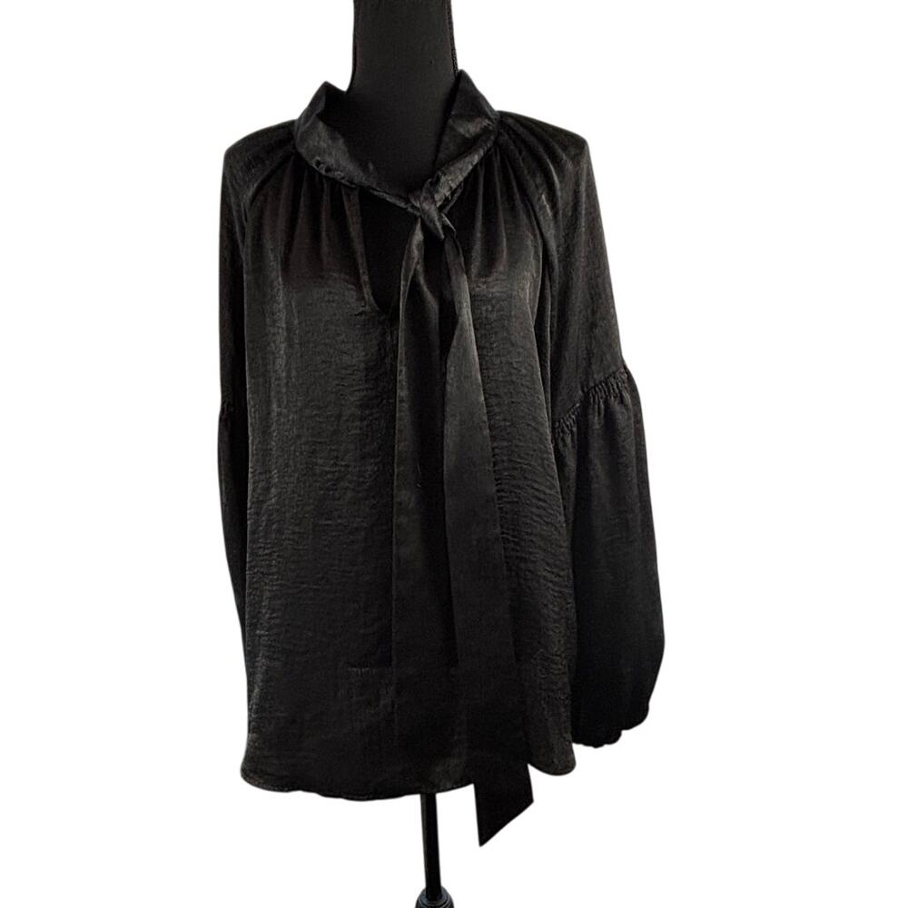 KARRI blue Black Long Sleeve Tunic Style Top XL